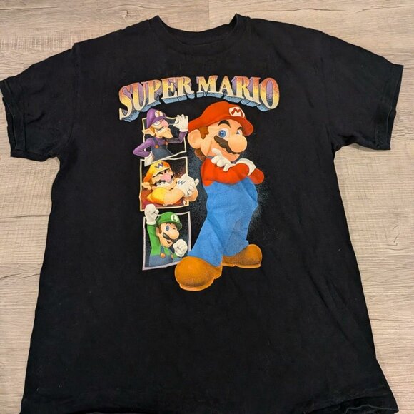 Super Mario Bros Other - Super Mario Bros. Men�s Sz Medium Graphic T-Shirt Mario Waluigi Luigi Nintendo